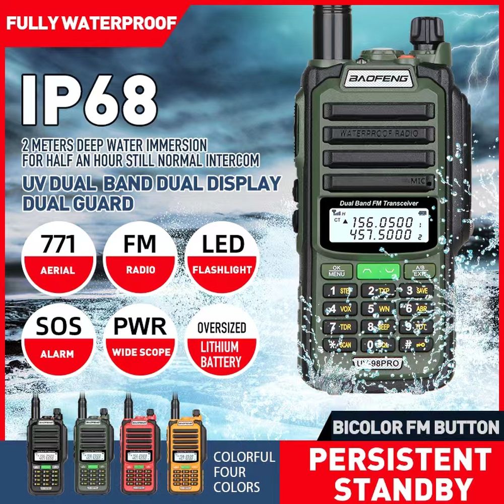 Baofeng UV-98 PRO Long Range Waterproof Radio High Power Walkie